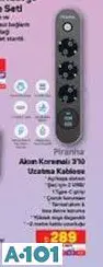 PİRANHA AKIM KORUMALI 3'LÜ UZATMA KABLOSU